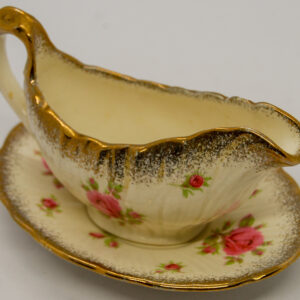 antique Crown Ducal Sauce Boat and Saucer